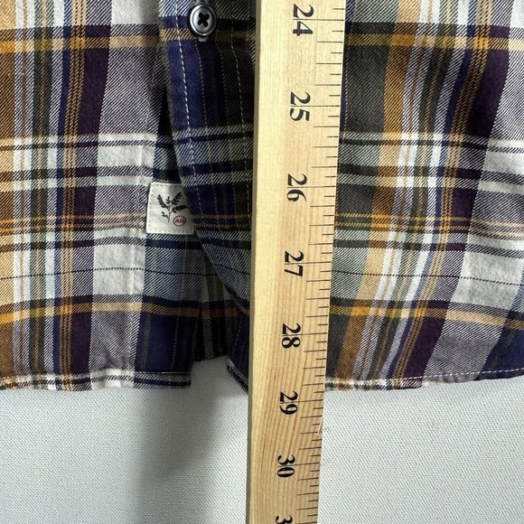 Shirts By AG Adriano Goldschmied Purple Plaid Flannel Mens Size Medium Casual - Picture 8 of 9